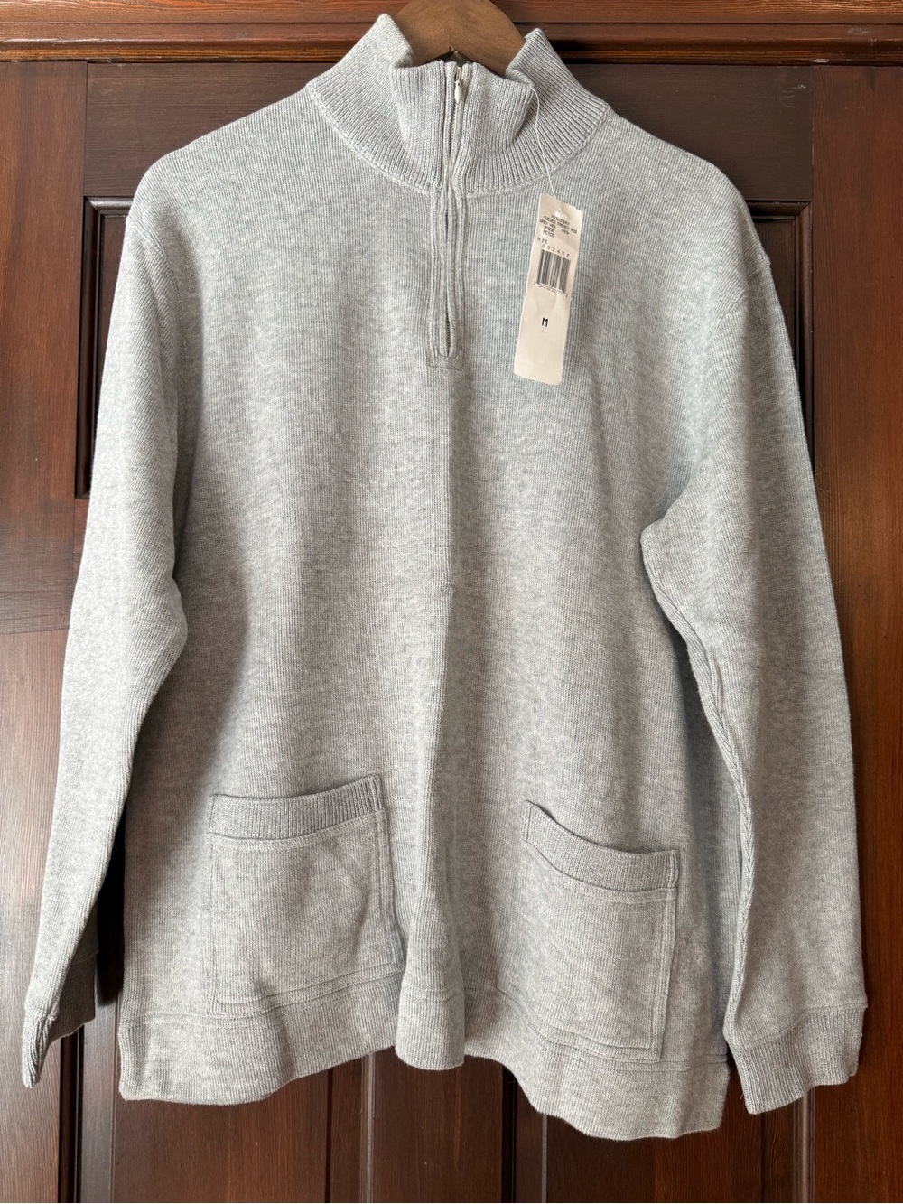 Jones Wear Light Gray Half-Zip Women's Sweatshirt